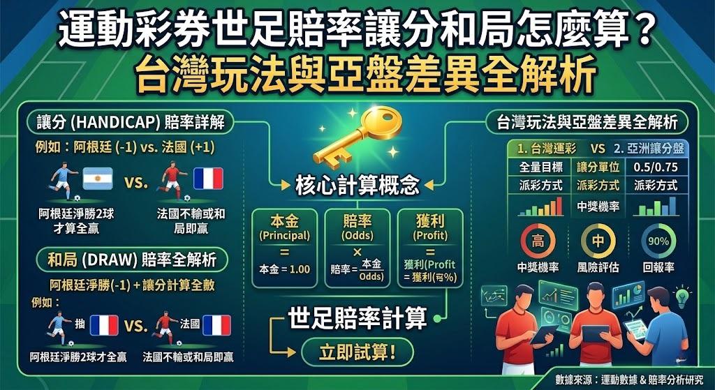 台灣玩法與亞盤差異全解析 台灣玩法與亞盤差異全解析