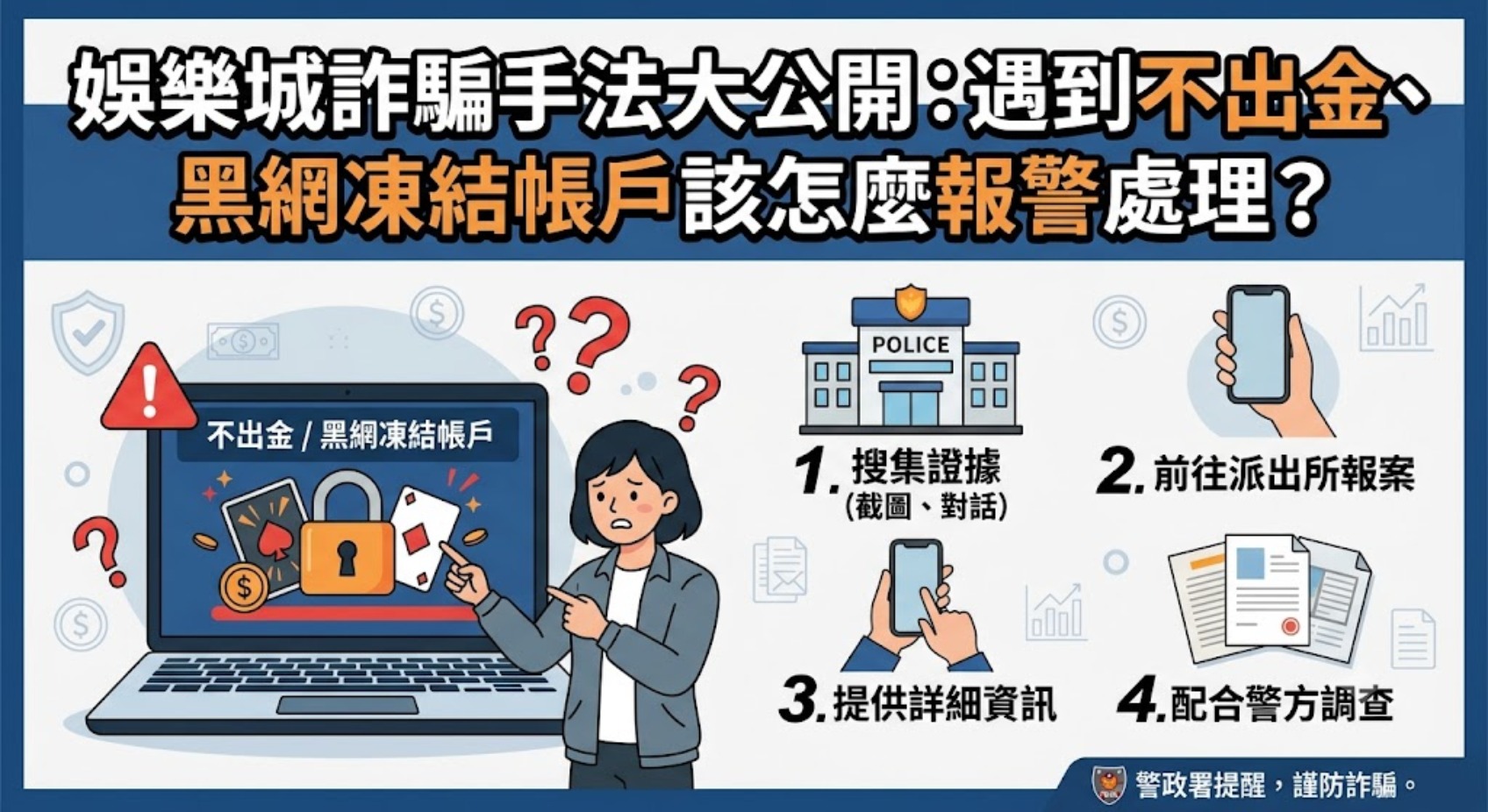 立即截圖存證，撥打 165 反詐騙專線尋求警方協助！